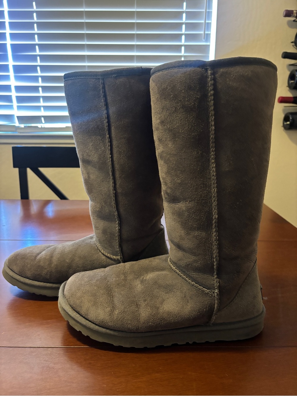 Classic Women's Tall Uggs Suede Boots - Gray